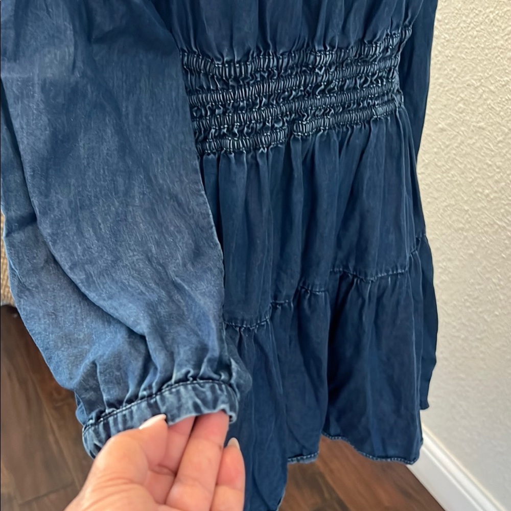 Sam Edelman Blue Tiered Ruffled Sundress - Picture 4 of 6